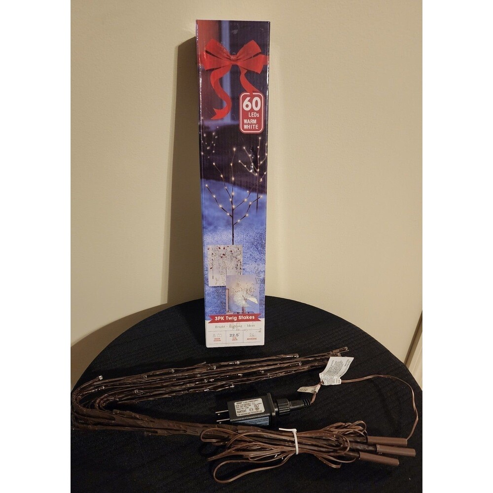 NEW LED Lighted Branches for Vases Plug in - 3  (no stakes)
